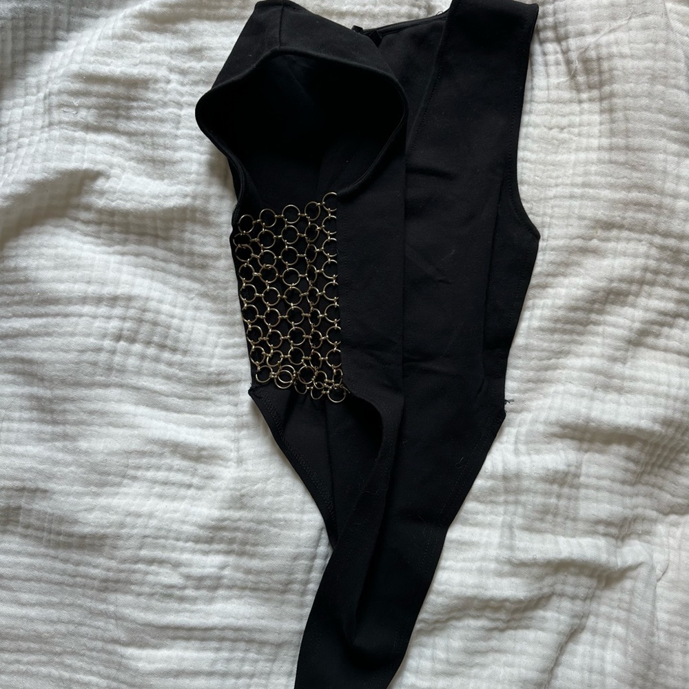 Revolve Hours Deep V Bodysuit With Chains - image 2